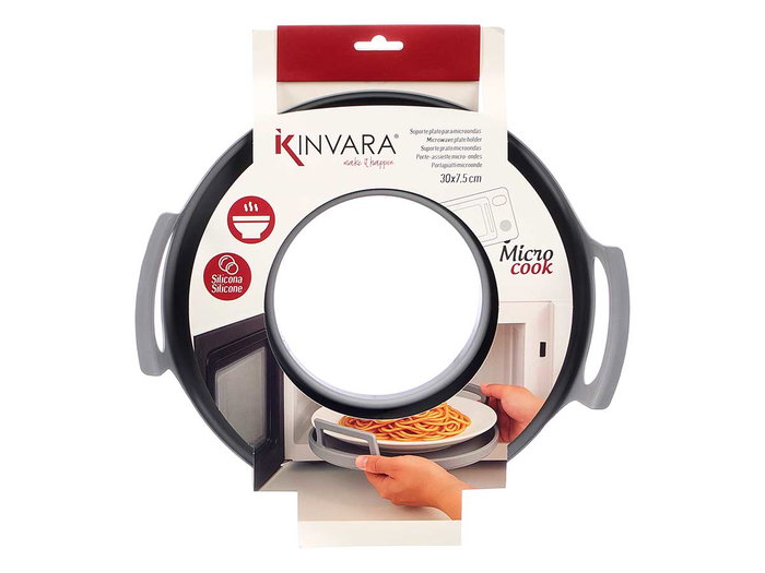 Kinvara Soporte Plato Microondas 30x7.5x26.7 cm Gris Plástico PP (Set de 24) Kinvara Soporte Plato Microondas 30x7.5x26.7 cm Gris Plástico PP (Set de 24)