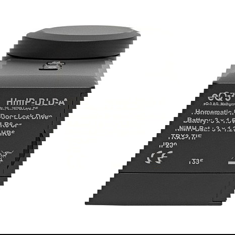 eQ-3 Homematic IP Cerradura de Puerta Inteligente HmIP-DLD-A Antracita, Control Remoto, Sin Llave, IP20, Funciona con App