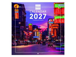 Finocam Calendario de Pared Travelling 2027 con Imágenes Mensuales