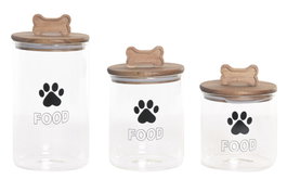 DKD Home Decor Bote Basicos Transparente 12 x 23.5 x 12 cm Set de 3