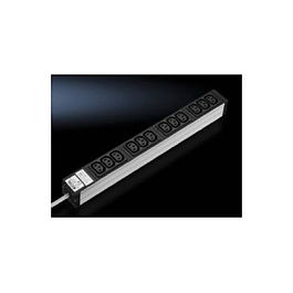 Rittal DK 7240.200 Regleta de enchufes 48,3cm 12 tomas C13 gris interior aluminio 2m 250V