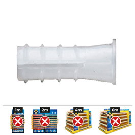 Celo Taco de plástico tipo B ø 8 mm, caja 500 uds