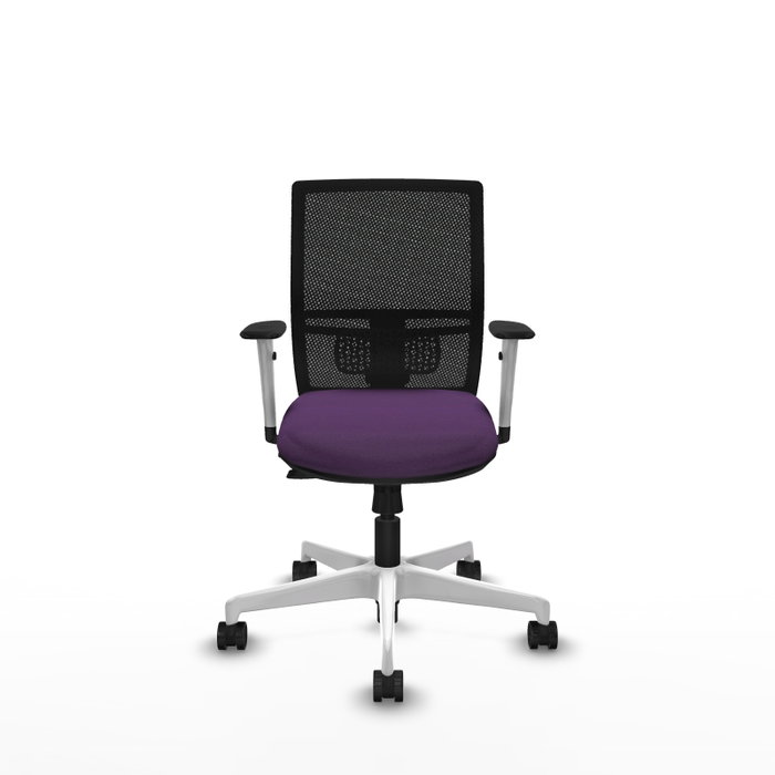 PIQUERAS Y CRESPO Silla de oficina Yunquera con mecanismo Sincro/Traslack, Morado y Negro