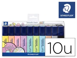 Staedtler Rotulador Textsurfer Classic 364 Pastel & Vintage Bolsa 10 Unidades Colores Surtidos Trazo 1-5mm