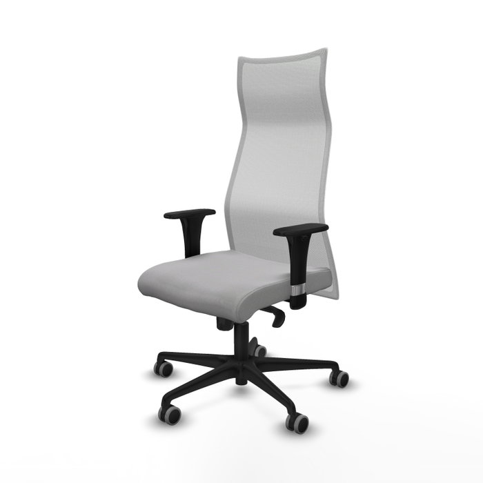 PIQUERAS Y CRESPO Sillón Albacete con mecanismo Sincro, Gris claro y Blanco PIQUERAS Y CRESPO Sillón Albacete con mecanismo Sincro, Gris claro y Blanco