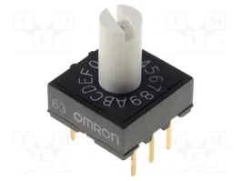 Aratas (Formerly Omron Components) Conmutador de código HEX/BCD 16 posiciones THT