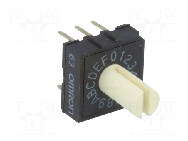 Aratas (Formerly Omron Components) Conmutador de código HEX/BCD 16 posiciones THT Aratas (Formerly Omron Components) Conmutador de código HEX/BCD 16 posiciones THT