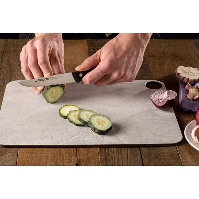 Arcos Cuchillo Cocina Serie Universal 130 mm Acero Nitrum Mango Polioximetileno Negro Resistente Bactiproof Silver Arcos Cuchillo Cocina Serie Universal 130 mm Acero Nitrum Mango Polioximetileno Negro Resistente Bactiproof Silver