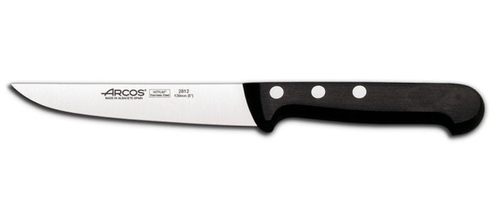 Arcos Cuchillo de cocina serie Universal 130 mm con acero nitrum® y mango negro ergonómico Arcos Cuchillo de cocina serie Universal 130 mm con acero nitrum® y mango negro ergonómico