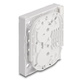DeLOCK Caja de conexión de fibra óptica FTTH para montaje en pared 4 x SC Simplex o LC Duplex blanco
