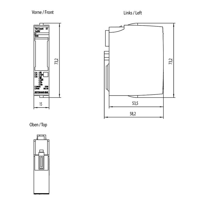 Siemens SIMATIC ET 200SP 6ES7138-6AA01-0BA0 TM count 1x 24V Zählerbaugruppe