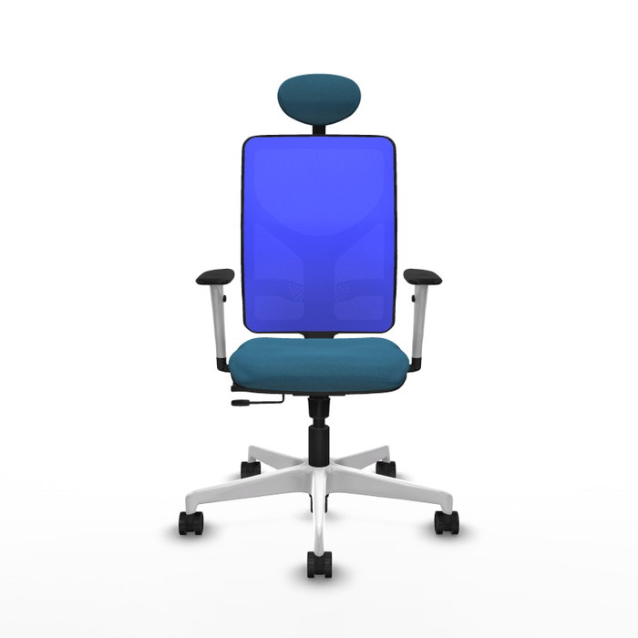 PIQUERAS Y CRESPO Silla de oficina Motilla con mecanismo Sincro/Traslack, Verde petróleo y Azul