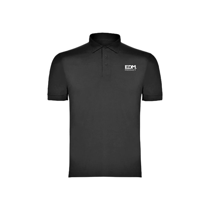 Edm Polo negro manga corta bordado talla S Edm Polo negro manga corta bordado talla S