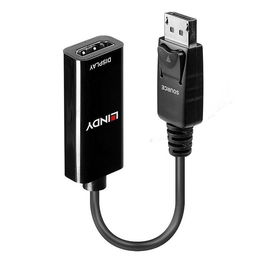 Lindy Conversor de DisplayPort 1.2 a HDMI 1.4, Soporta 4K@30Hz, Ideal para PC, Laptop y Monitor HDMI