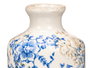 Giftdecor Jarrón Nonna Botella de Cerámica 20.5 cm - Color Azul Beige y Blanco, Dimensiones 10.5x10.5x20.5 cm (Set de 8)