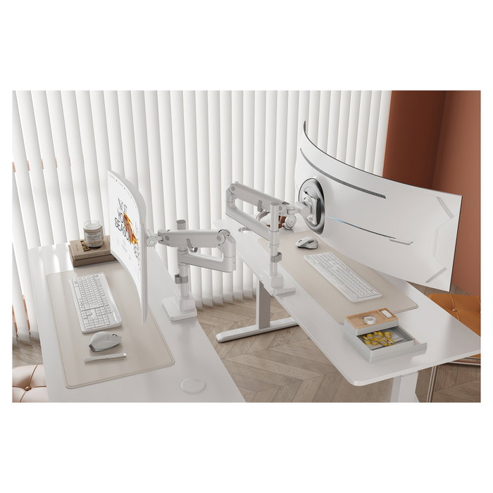 Digitus DA-90476 Soporte para Monitor de 57 pulgadas, 27 kg, Blanco