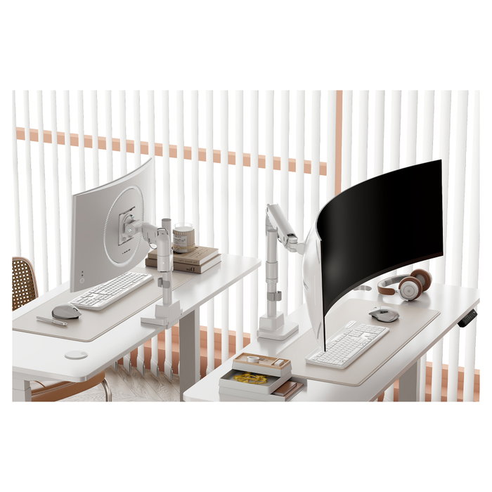 Digitus DA-90476 Soporte para Monitor de 57 pulgadas, 27 kg, Blanco