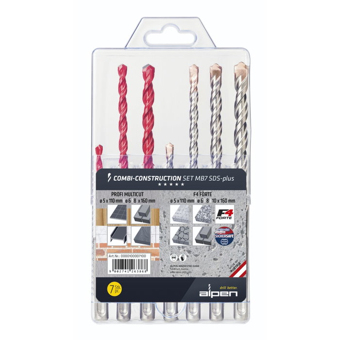 Alpen Alpen Combi Set SDS-plus M B7 Alpen Alpen Combi Set SDS-plus M B7