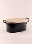 Hermia STP0002 Panera Galvanizada Negra 39 x 22 x 16 cm