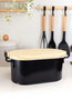 Hermia STP0002 Panera Galvanizada Negra 39 x 22 x 16 cm