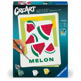 Ravensburger CreArt 25516 - Pintar por números, adulto, 18x24 cm, Melón, actividad relajante y creativa