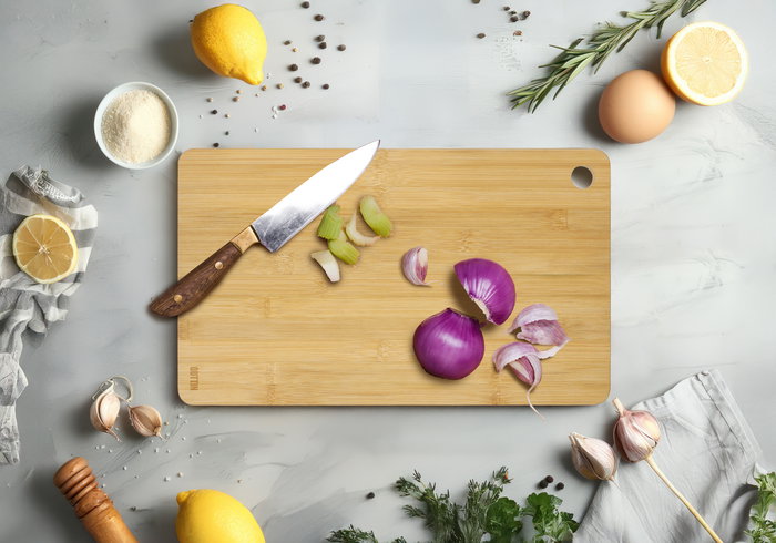 Quttin Tabla para Cortar de Bambú 27 x 15 x 0.8 cm (24 Unidades)