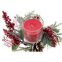 DKD Home Decor Set de 2 Velas de Cristal Rojo y Verde de 210g cada una