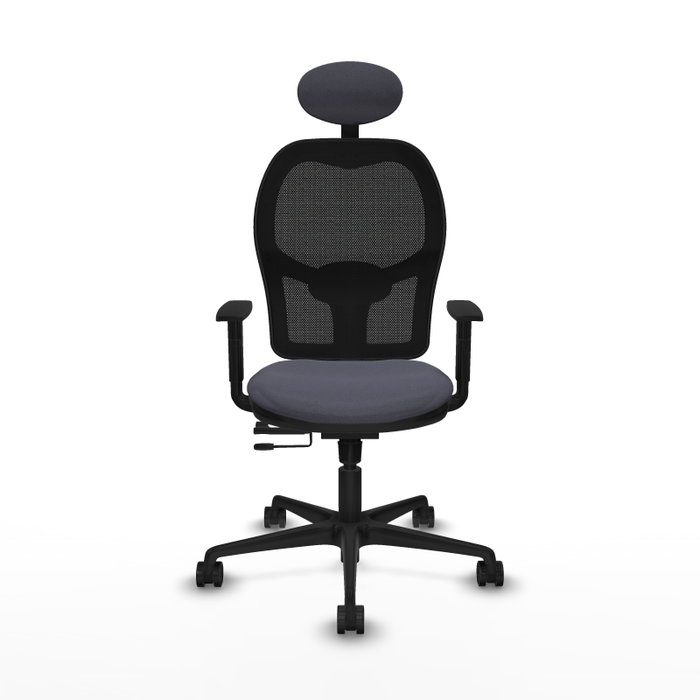 PIQUERAS Y CRESPO Silla de oficina Jorquera Sincro/Traslack Gris oscuro y Negro