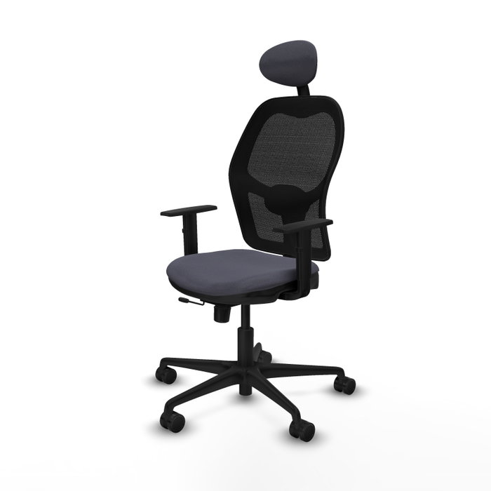PIQUERAS Y CRESPO Silla de oficina Jorquera Sincro/Traslack Gris oscuro y Negro