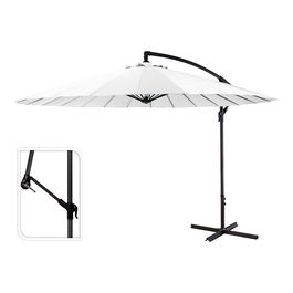 Ambiance Parasol excéntrico Ø300 cm altura máxima 3 m color blanco