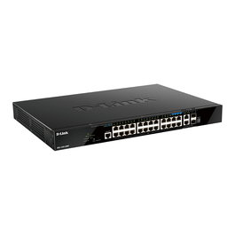 D-Link DGS-1520-28MP/E Switch Gestionado PoE Gigabit Ethernet con 28 Puertos y 2 Puertos 10G SFP+ L3 Montaje en Rack 1U