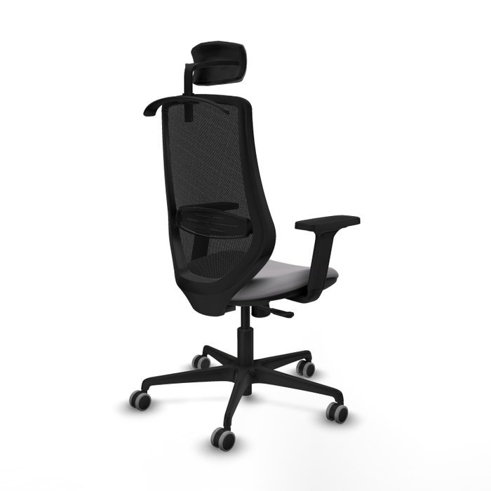 PIQUERAS Y CRESPO Silla de oficina Mardos con mecanismo Sincro, Gris y Negro
