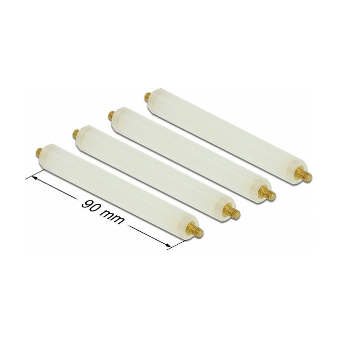 DeLOCK Separador Hexagonal M4 x M4 90 mm Natural (4 piezas) inevitable DeLOCK Separador Hexagonal M4 x M4 90 mm Natural (4 piezas) inevitable