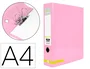 Liderpapel Archivador de palanca Color System A4 Rosa 80 mm