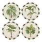 DKD Home Decor Cuadro Abeto Cristal Palmeras Surtido de 4 Unidades