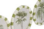 DKD Home Decor Cuadro Tropical Verde Blanco Abeto Cristal 30 x 30 x 2 cm (4 Unidades)