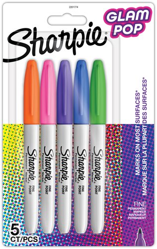 Sharpie Glam Pop Rotuladores Permanentes Fino Colores Surtidos Sharpie Glam Pop Rotuladores Permanentes Fino Colores Surtidos