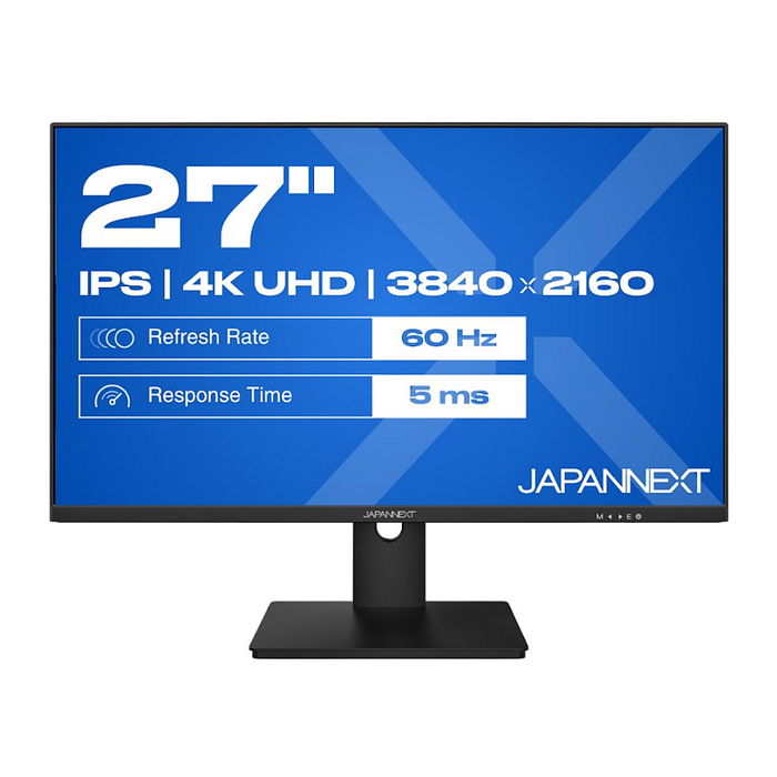 JapanNext JN-IPS270UHD60F Monitor LED IPS 27" (68.6 cm) 4K UHD (3840x2160), 5 ms, 60 Hz, HDR10, FreeSync, Altavoces, Negro JapanNext JN-IPS270UHD60F Monitor LED IPS 27" (68.6 cm) 4K UHD (3840x2160), 5 ms, 60 Hz, HDR10, FreeSync, Altavoces, Negro
