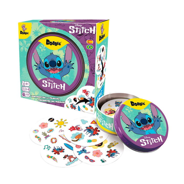 Asmodee Juego Dobble Disney Stitch Dobls07Es - Juego de Observación y Velocidad para +6 Años Asmodee Juego Dobble Disney Stitch Dobls07Es - Juego de Observación y Velocidad para +6 Años