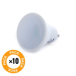 SKY Pack 10 Bombillas LED GU10 7W 520Lm 6000K Blanco Frío