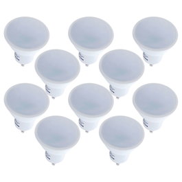 SKY Pack 10 Bombillas LED GU10 7W 520Lm 6000K Blanco Frío
