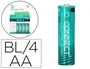 Q-Connect Pilas AA Recargables USB-C 1400mAh, Pack de 4 Unidades