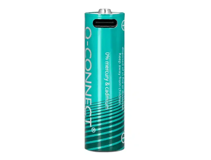 Q-Connect Pilas AA Recargables USB-C 1400mAh, Pack de 4 Unidades Q-Connect Pilas AA Recargables USB-C 1400mAh, Pack de 4 Unidades