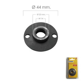 MAURER Tuerca Soporte Amoladora Para Discos 22 mm Métrica 14