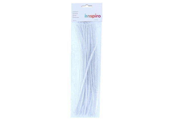 Innspiro Limpiapipas Chenilla Blanco 4mm x 30cm (50 unidades) Innspiro Limpiapipas Chenilla Blanco 4mm x 30cm (50 unidades)