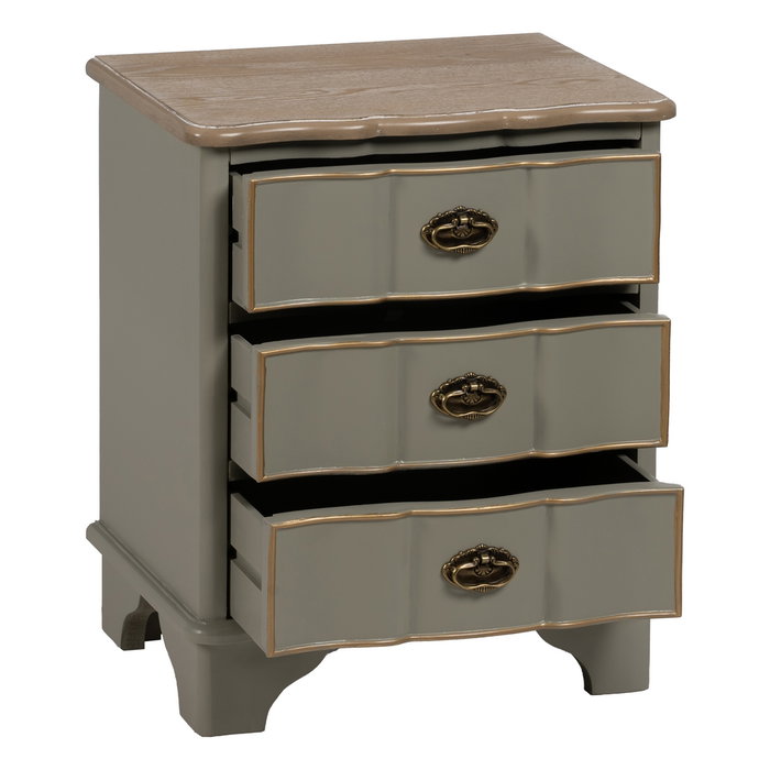 Mesita Taupe Madera 50 X 35 X 60 cm