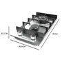 Cecotec Placa de gas 2 fuegos Bolero Squad G 2400F 5200W Inox hierro fundido tripe corona