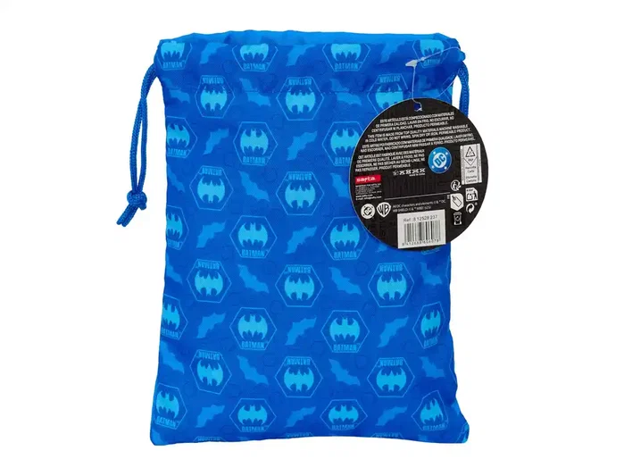 Safta Saquito Merienda Batman Preescolar 20x25 cm