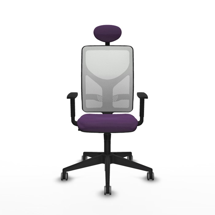 PIQUERAS Y CRESPO Silla de oficina Motilla con mecanismo Sincro, Morado y Blanco