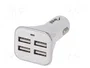 AKYGA Alimentador USB con 4 puertos USB A para coche